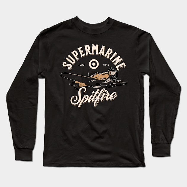 Spitfire - Supermarine | WW2 Plane Long Sleeve T-Shirt by Distant War